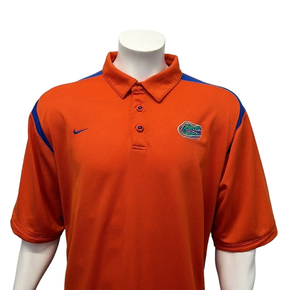 Nike Team University of Florida Gators UF Vintage Embroidered Logo Polo Shirt XL